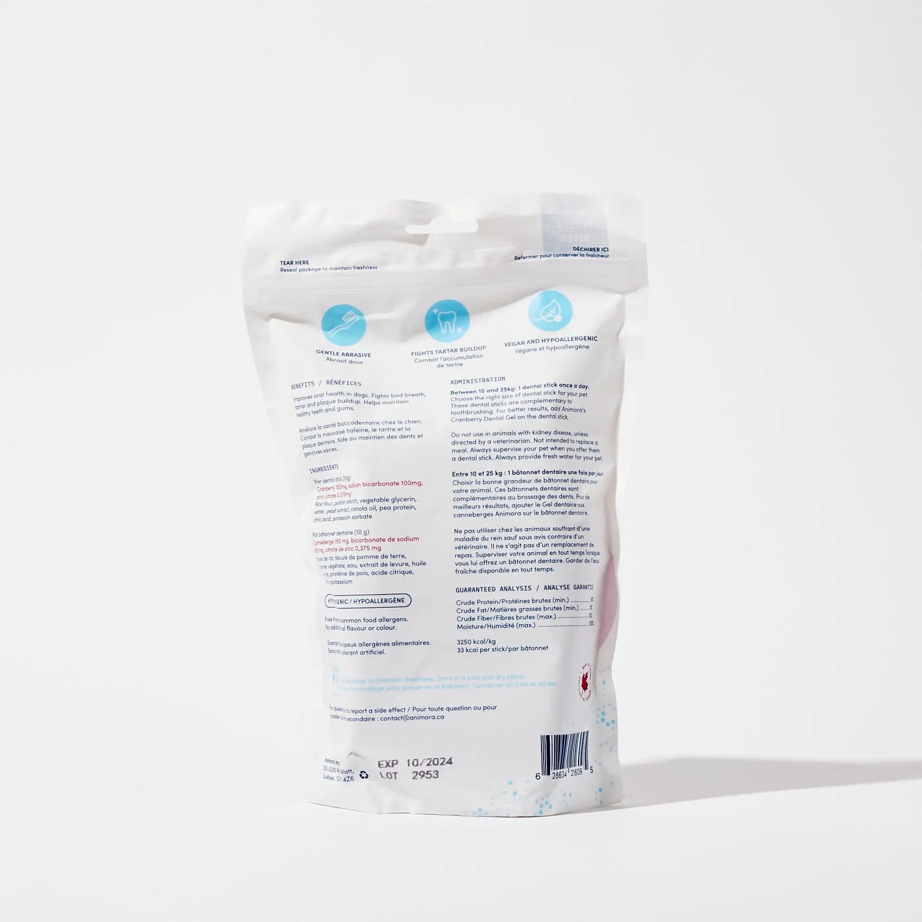 Bâtonnets dentaires Moyen 10-25kg - Livora-Woouf 2.0