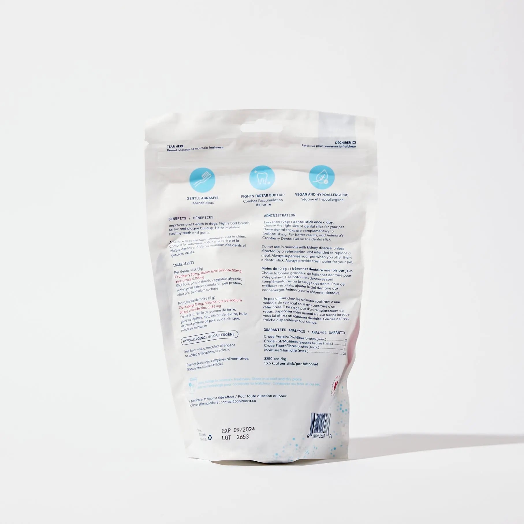 Bâtonnets dentaires Petit -10kg - Livora-Woouf 2.0