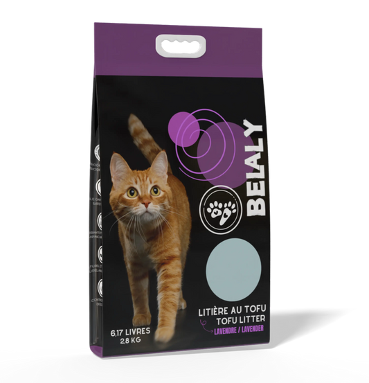 Belaly - Litière au tofu pour chat (2 x 6.17 lbs) Belaly