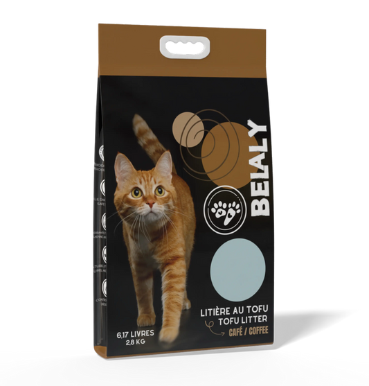Belaly - Litière au tofu pour chat (2 x 6.17 lbs) Belaly