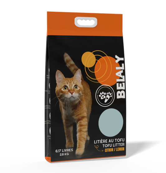 Belaly - Litière au tofu pour chat (2 x 6.17 lbs) Belaly