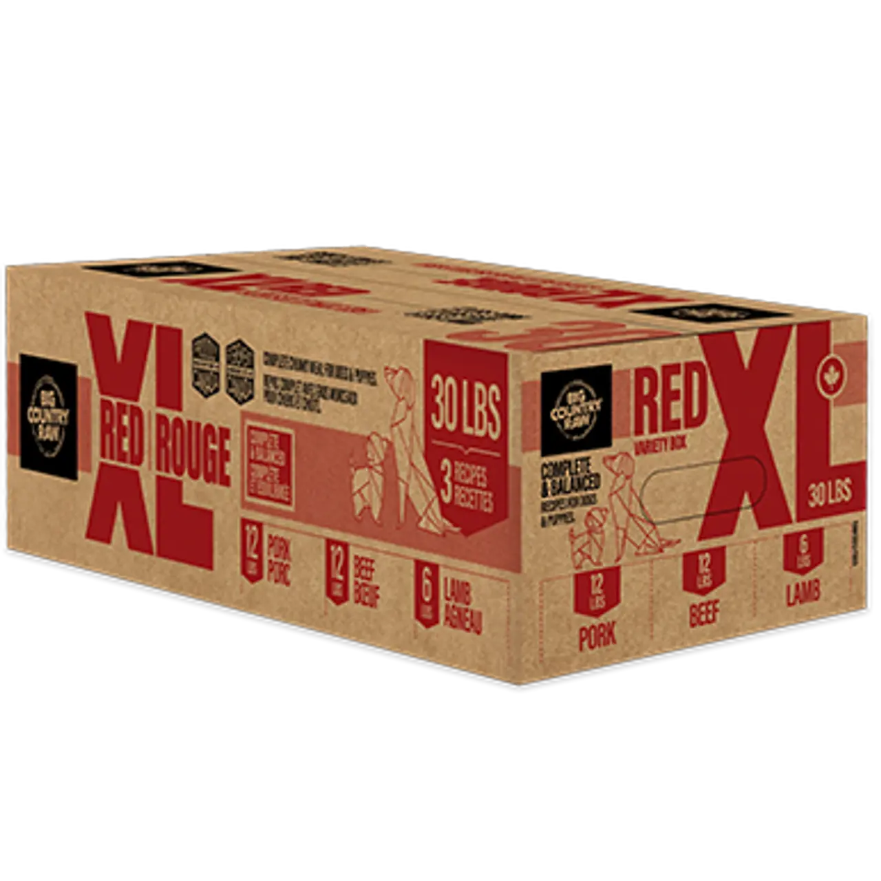 Big Country Raw - Bistro XL nourriture crue pour chien 30lbs Big Country Raw