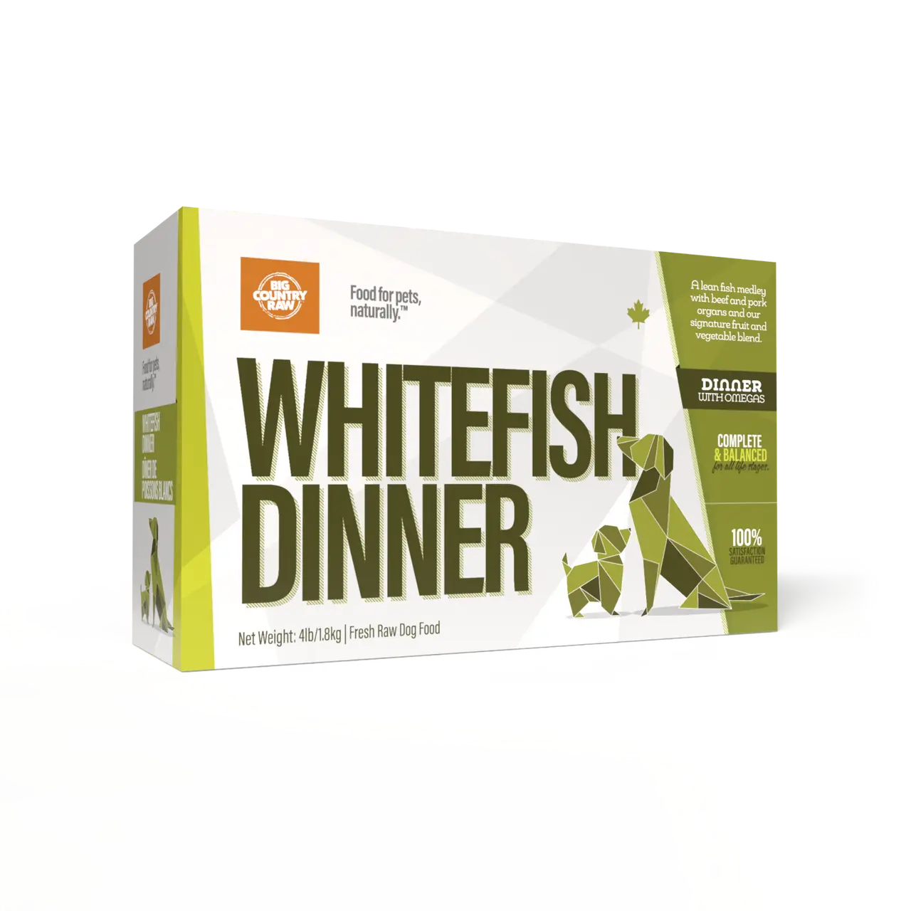 Big Country Raw Dinner - Assortiment de viandes pour chien 4x 1lb Big Country Raw