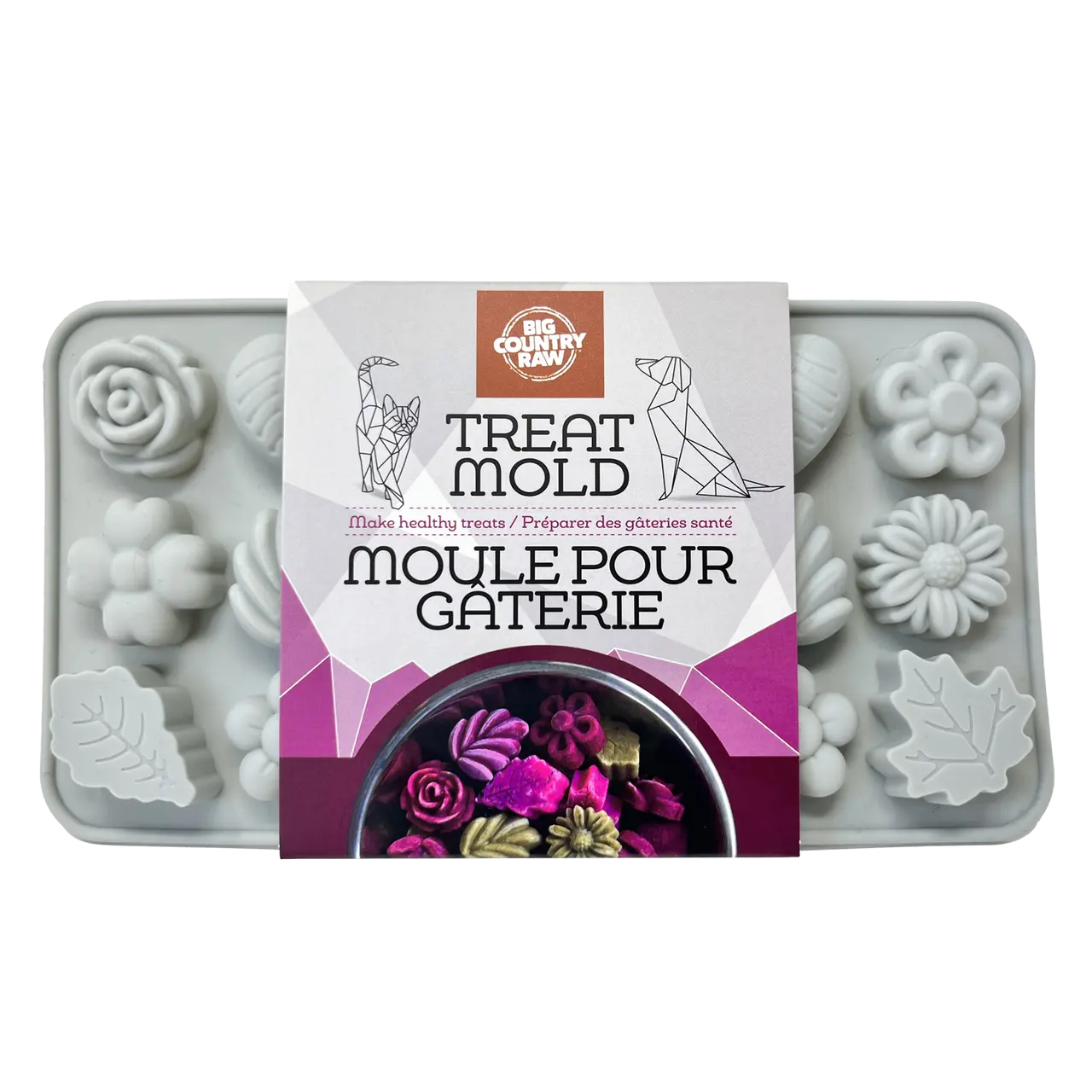Big Country Raw - Moule Silicone - Gros Poisson Patte Os pour chien Big Country Raw