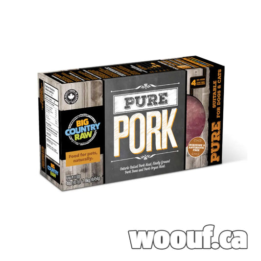 Big Country Raw Pure - Viande Crue Assortie 4x 1lb pour chien Big Country Raw