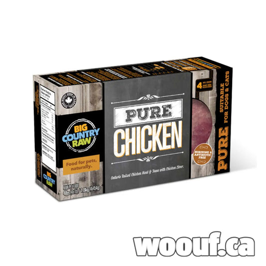 Big Country Raw Pure - Viande Crue Assortie 4x 1lb pour chien Big Country Raw