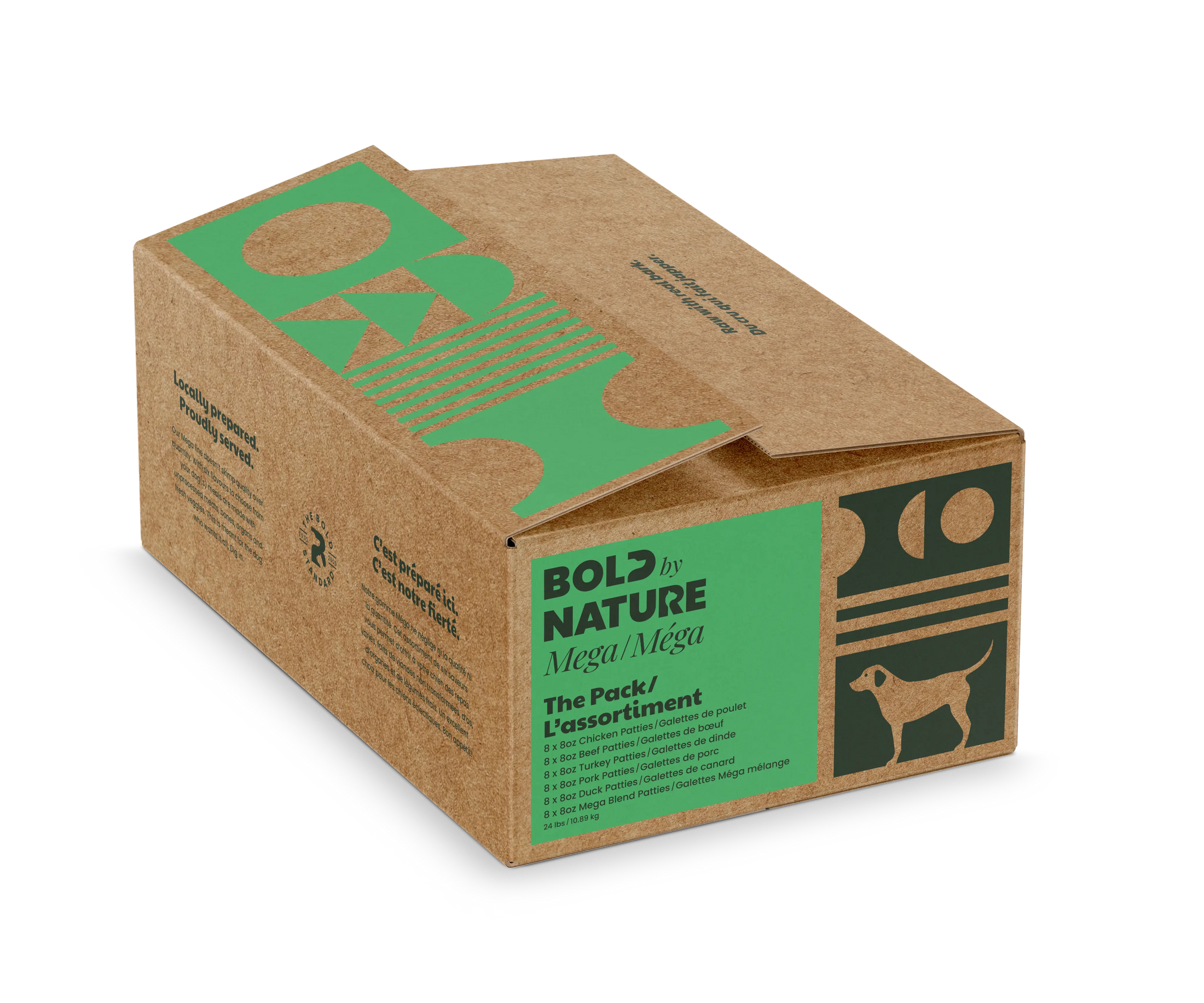 Bold By Nature Mega - Viande crue pour chien en variété de saveur Bold by Nature