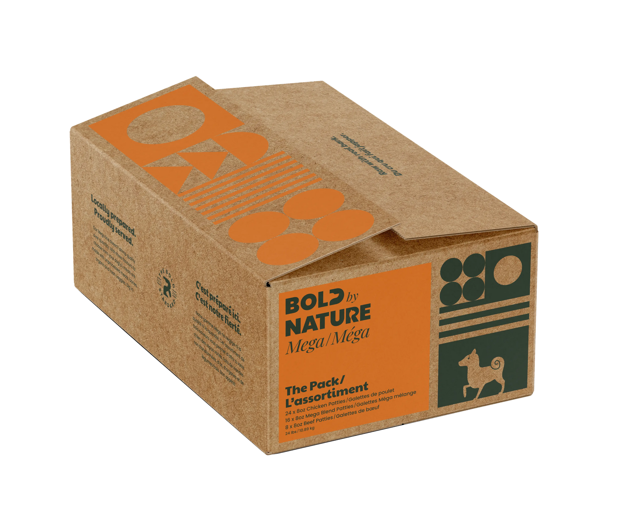 Bold By Nature Mega - Viande crue pour chien en variété de saveur Bold by Nature
