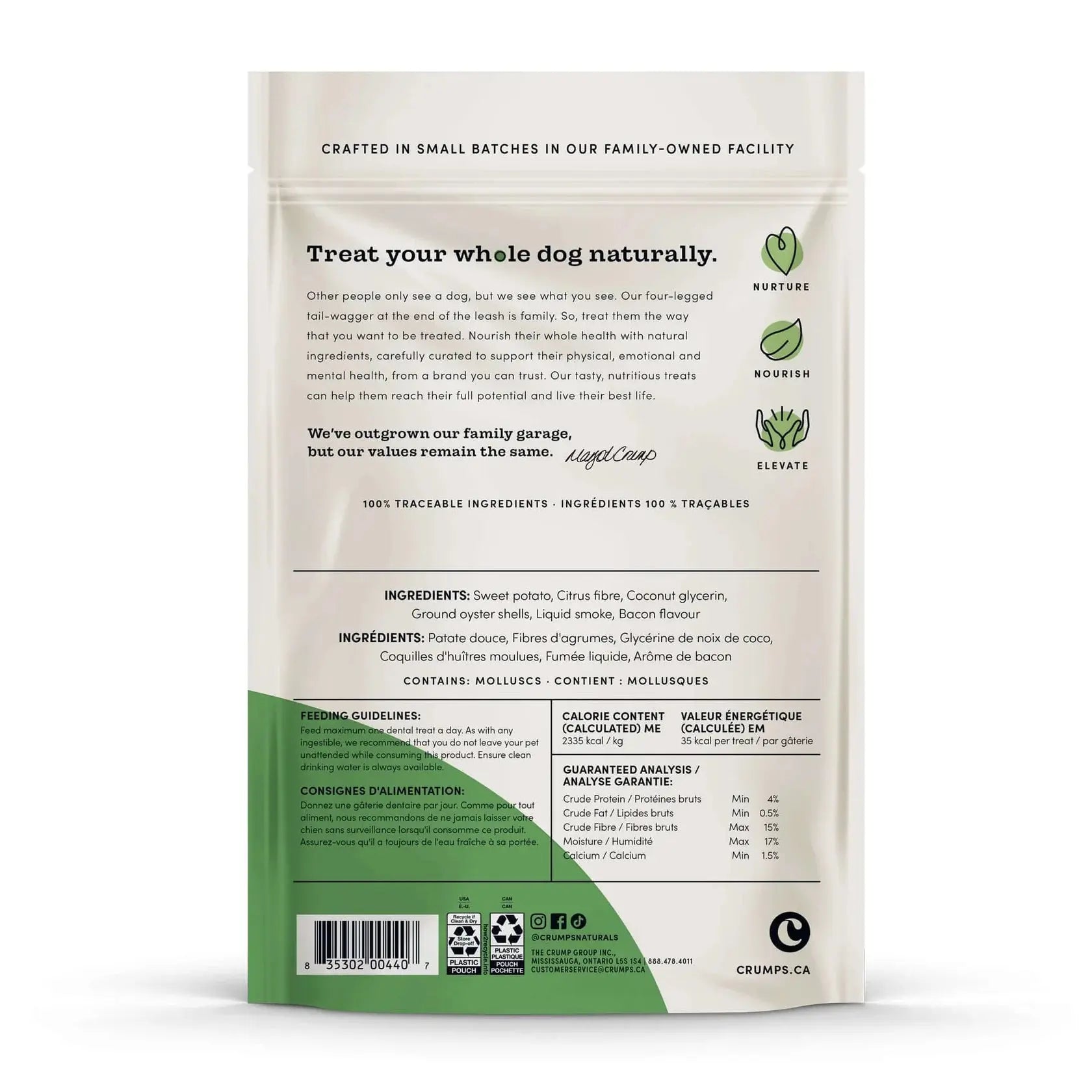 Crumps - Bâtonnets Dentaire Aromatisés et Originaux pour Chiens Crumps Naturals
