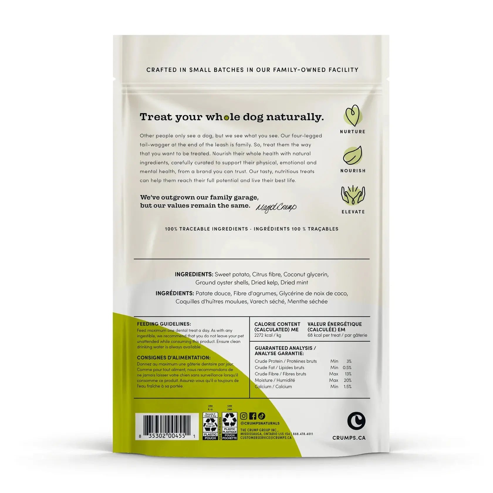 Crumps - Bâtonnets Dentaire Aromatisés et Originaux pour Chiens Crumps Naturals