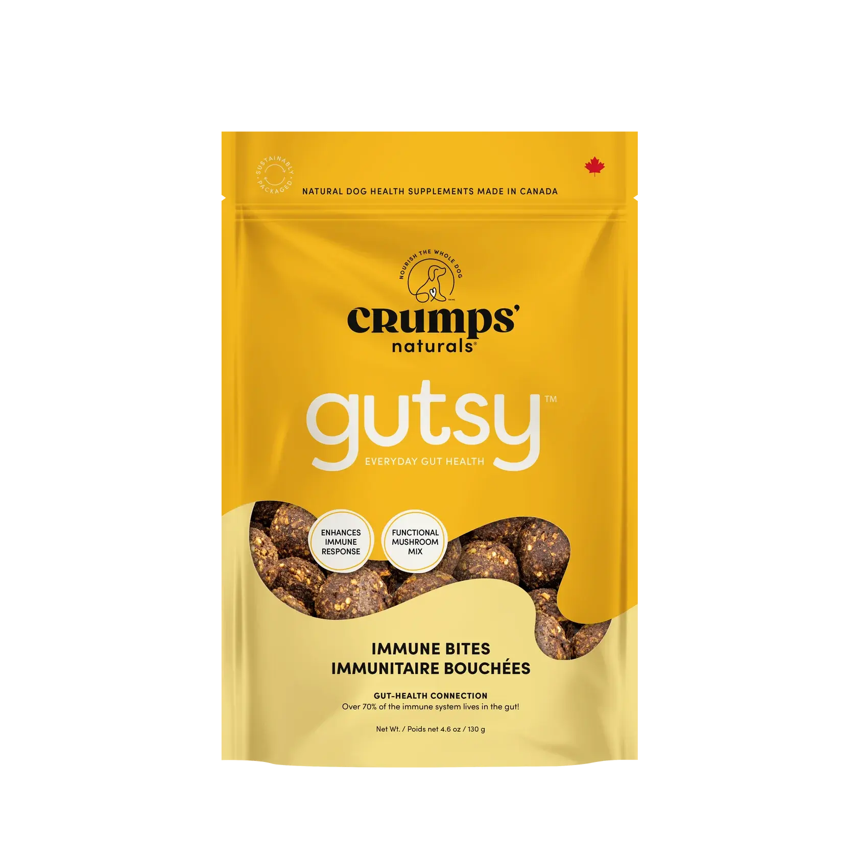 Crumps Gutsy - Bouchées Calmantes, Immunitaire, Joyeuses, Équilibrées pour chien Crumps Naturals