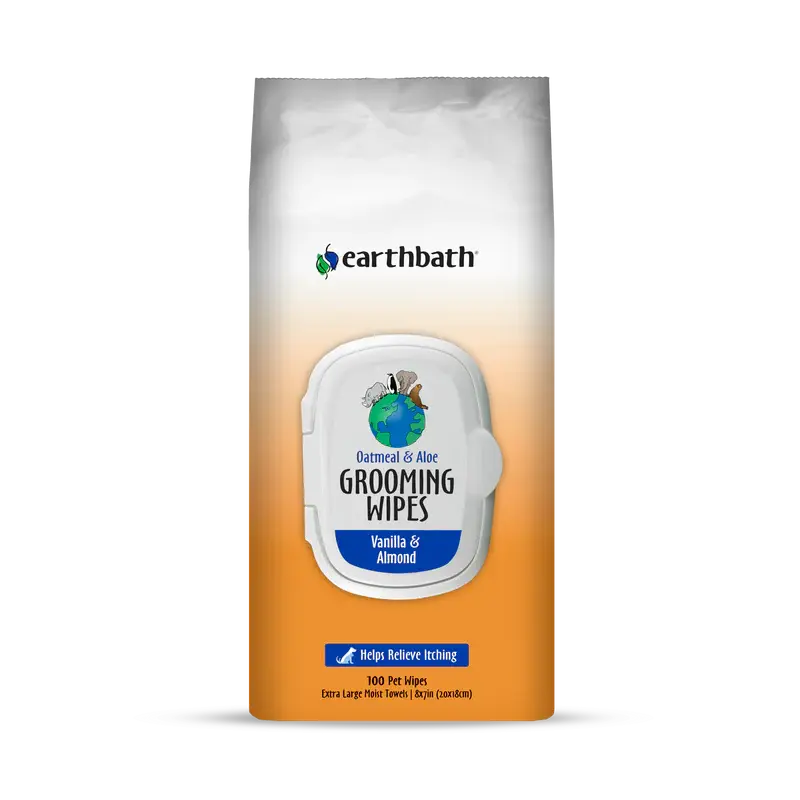 EarthBath - Lingettes pour toilettage pour chien et chat (paquet de 100) EarthBath