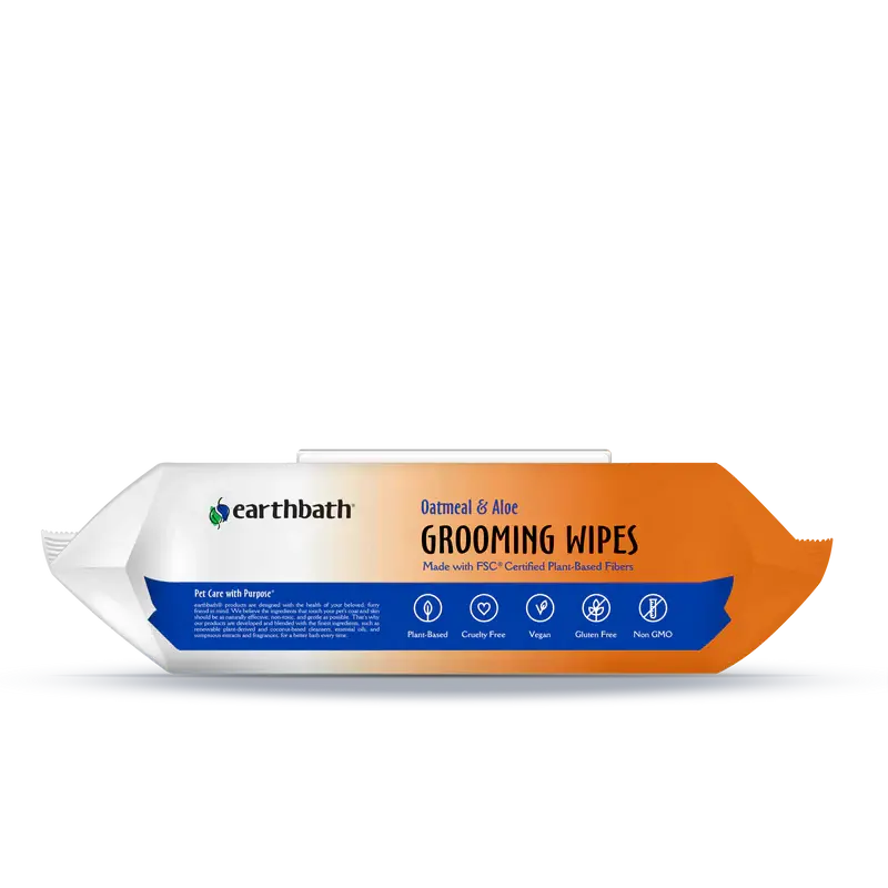 EarthBath - Lingettes pour toilettage pour chien et chat (paquet de 100) EarthBath