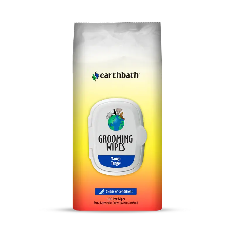 EarthBath - Lingettes pour toilettage pour chien et chat (paquet de 100) EarthBath