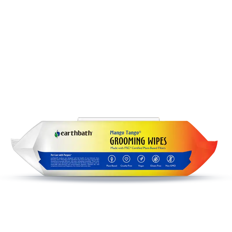 EarthBath - Lingettes pour toilettage pour chien et chat (paquet de 100) EarthBath