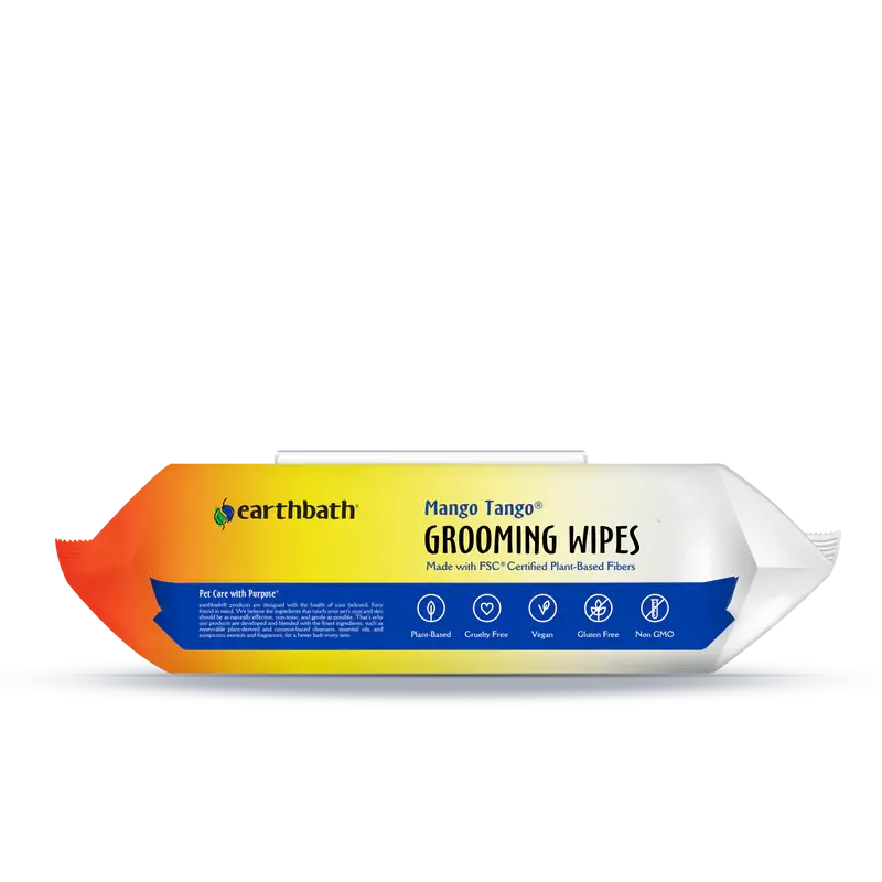 EarthBath - Lingettes pour toilettage pour chien et chat (paquet de 100) EarthBath