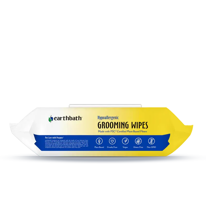 EarthBath - Lingettes pour toilettage pour chien et chat (paquet de 100) EarthBath