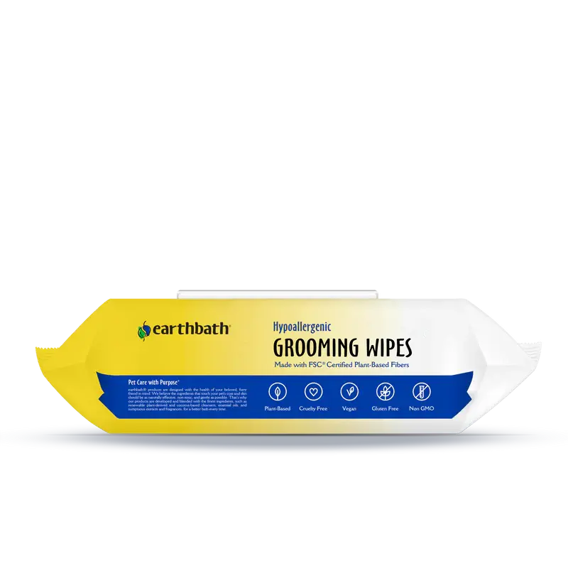 EarthBath - Lingettes pour toilettage pour chien et chat (paquet de 100) EarthBath