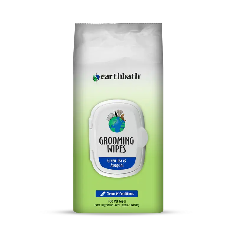 EarthBath - Lingettes pour toilettage pour chien et chat (paquet de 100) EarthBath