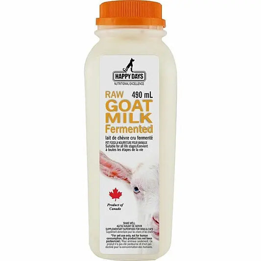 Happy Days - Lait de Chevre Fermente pour animaux 490ml Happy Days