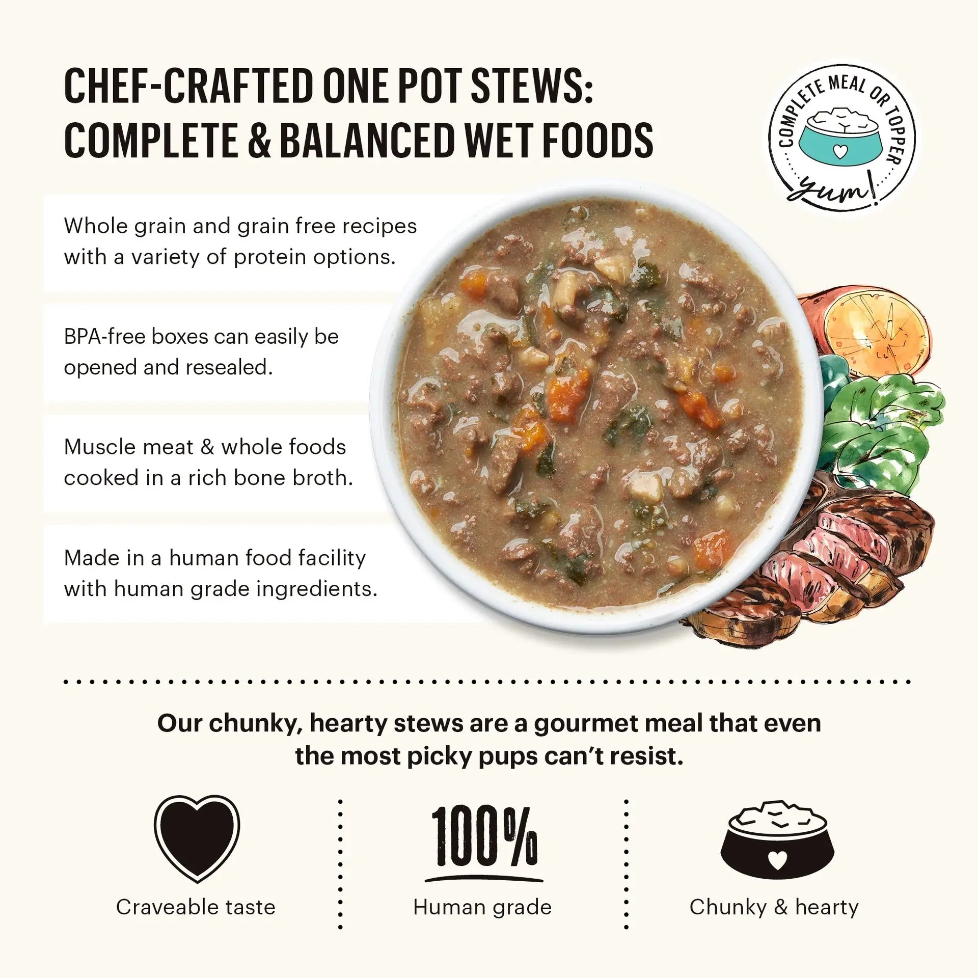Honest Kitchen - One Pot Stews - Ragoût pour chien The Honest Kitchen