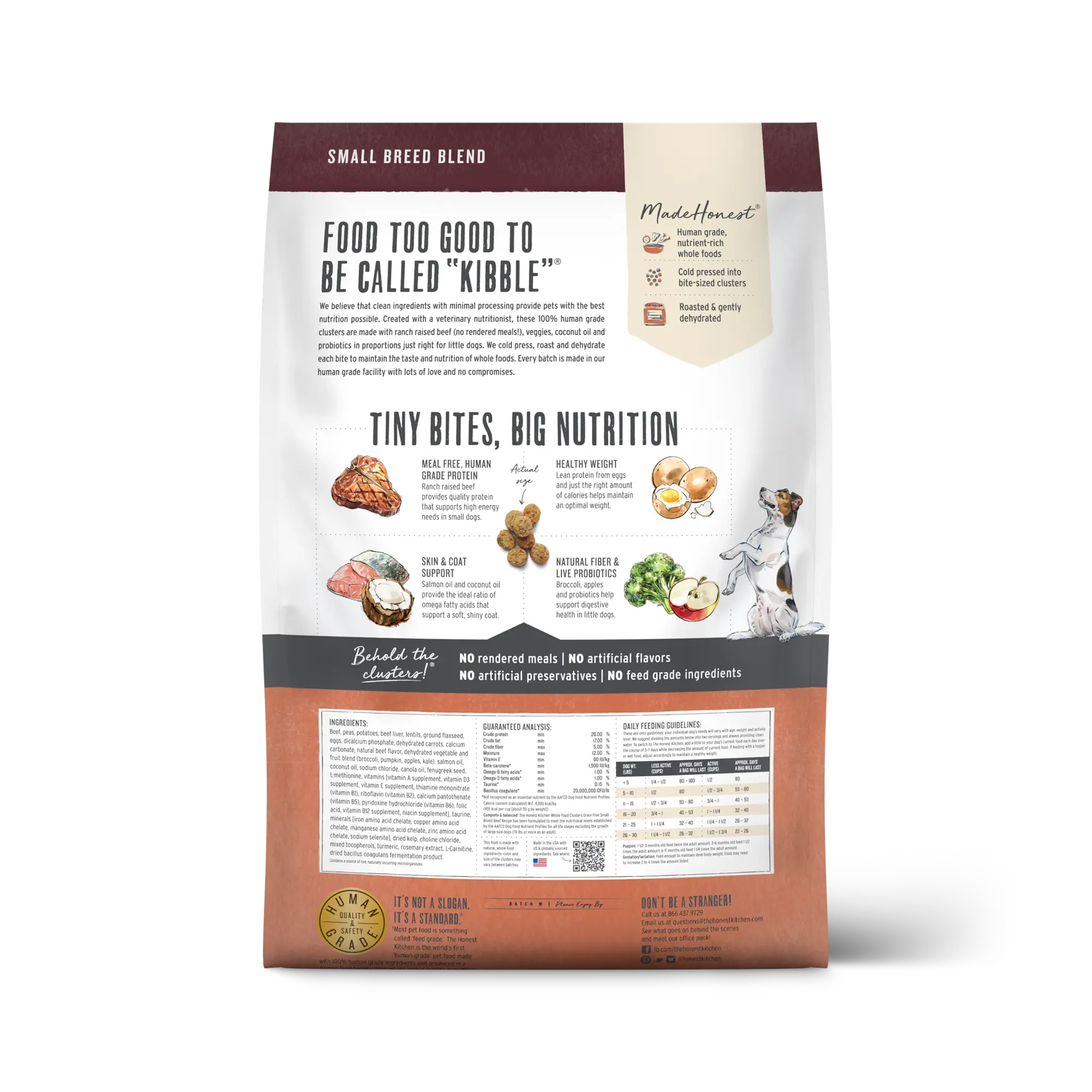 Honest Kitchen - Petite Race Croquettes Sans Céréales ou Grains Entiers The Honest Kitchen