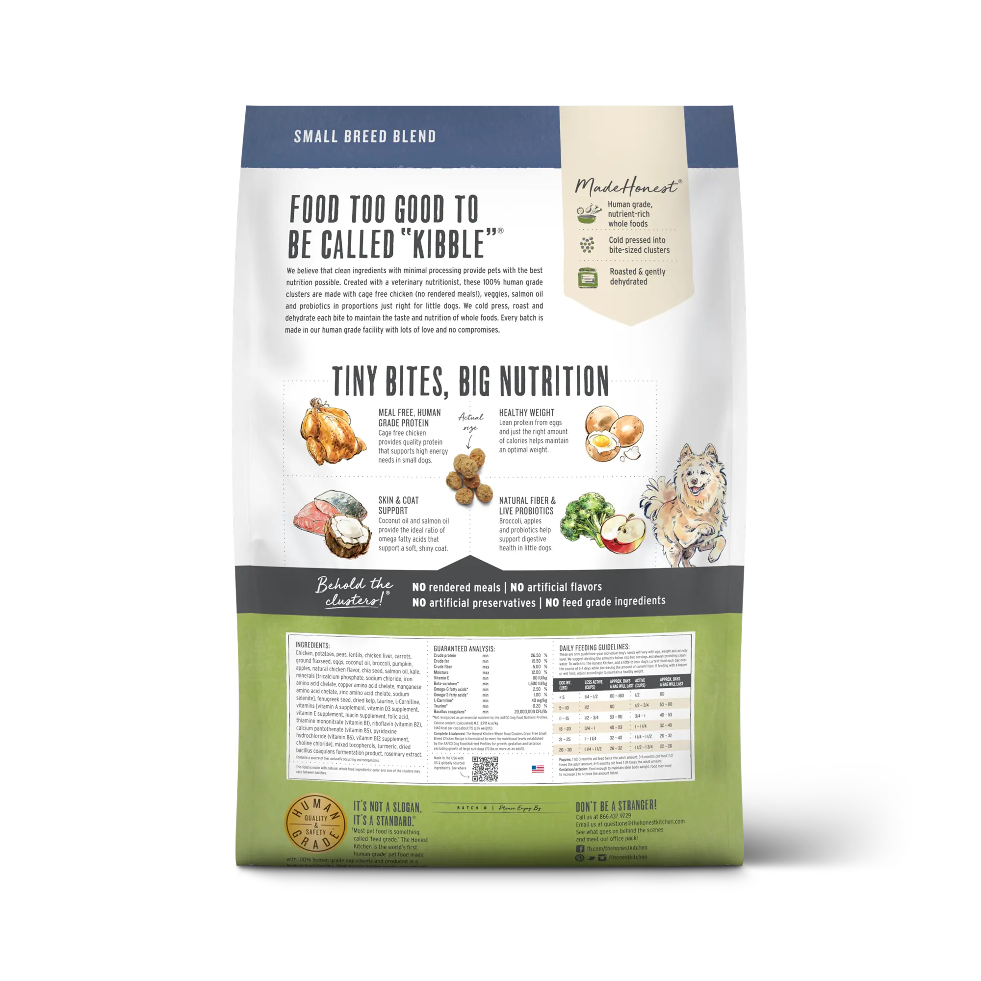 Honest Kitchen - Petite Race Croquettes Sans Céréales ou Grains Entiers The Honest Kitchen