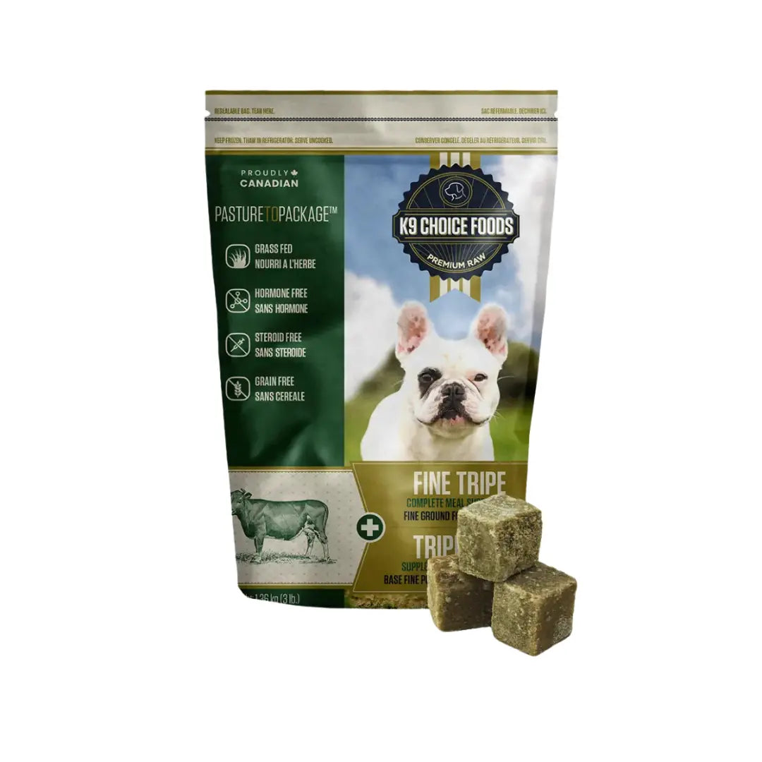 K9 Choice - Tripe Fine Ground & Variétés de Saveur - 3lb K9 Choice