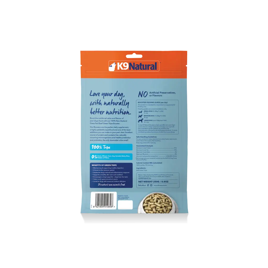 K9 Natural - Tripes Vertes pour chien 200g K9 Choice