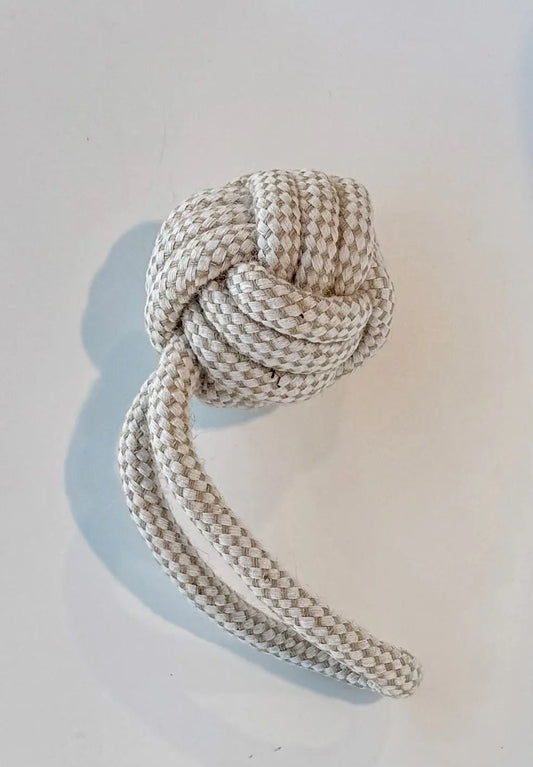 Livora - Tug en corde de chanvre avec poignées et balle, tressé et résistant Livora