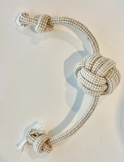 Livora - Tug en corde de chanvre avec poignées et balle, tressé et résistant Livora