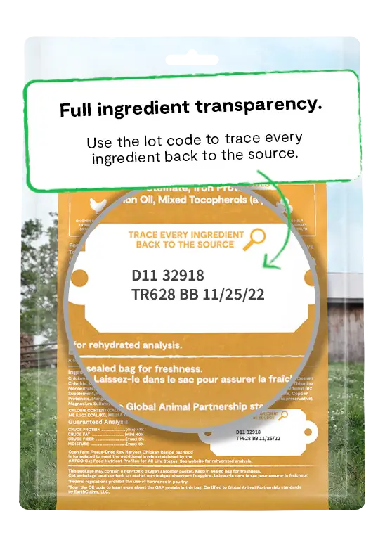 Open Farm - Nourriture Crue Lyophilisée pour Chats au Poulet, Saumon et Surf & Turf Open Farm