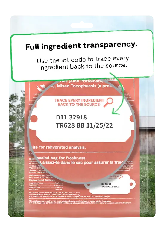 Open Farm - Nourriture Crue Lyophilisée pour Chats au Poulet, Saumon et Surf & Turf Open Farm