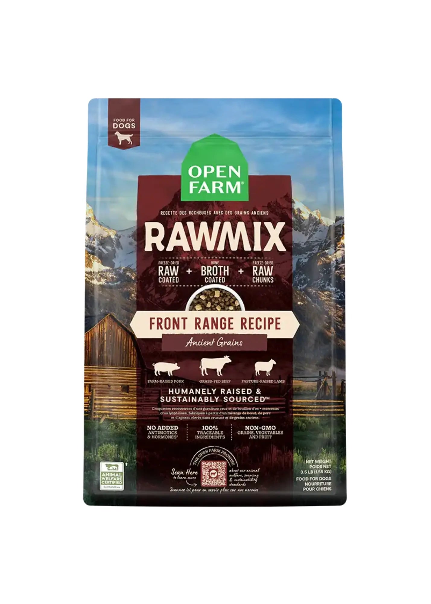 Open Farm - Nourriture Rawmix avec grains pour chien Open Farm