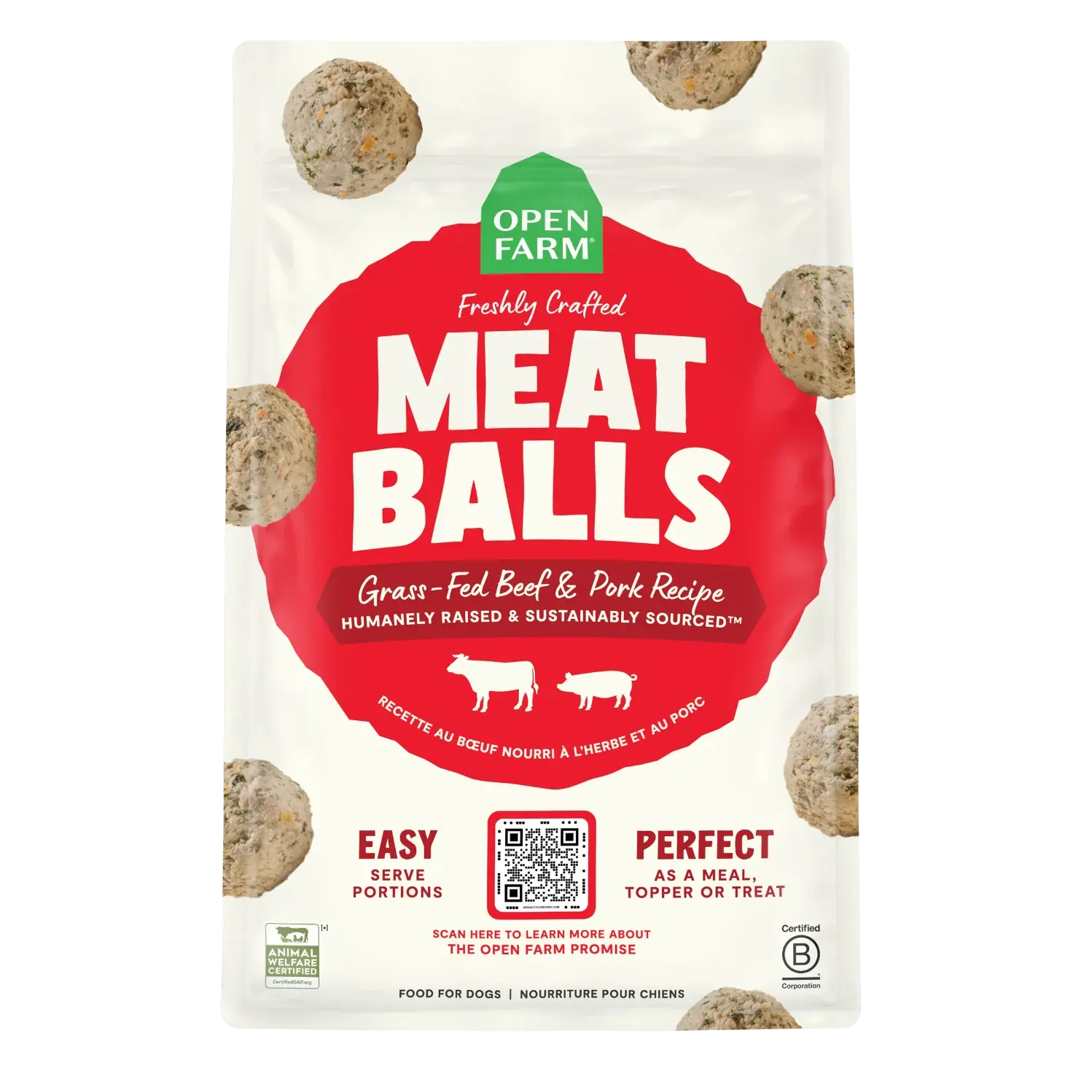 Open Farm – Boulettes de Viande Fraîchement Préparées pour chiens Open Farm