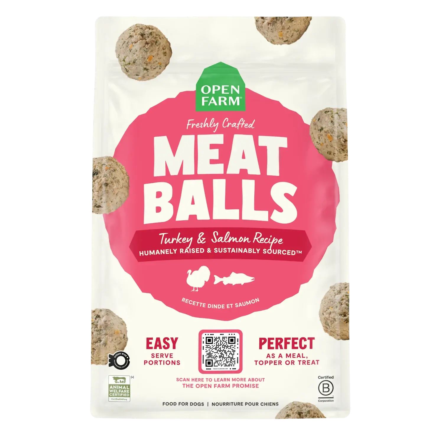 Open Farm – Boulettes de Viande Fraîchement Préparées pour chiens Open Farm