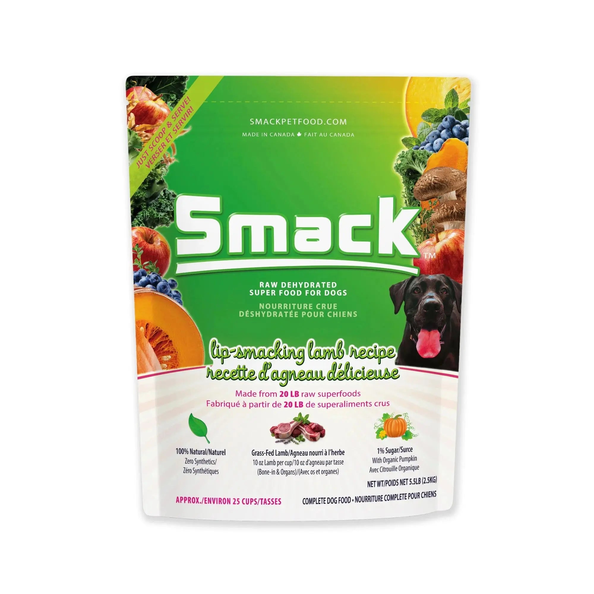 🇨🇦 Smack - Nourriture séché à l'air pour chien Smack Pet Food