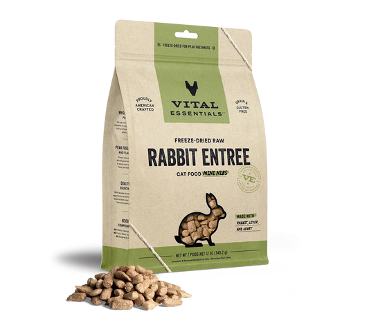 Vital Essentials - Mini-fibres crues lyophilisées de viande pour chat Vital Essentials