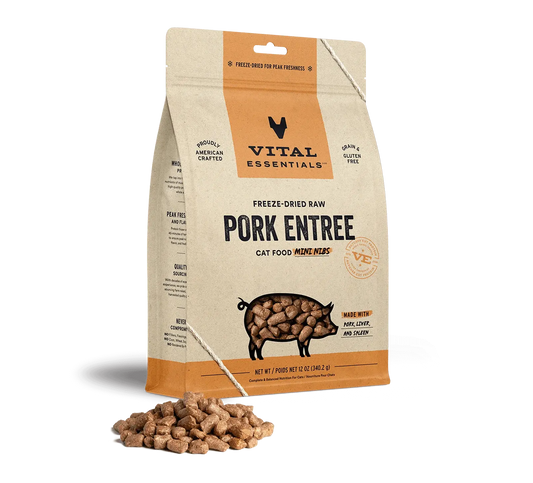 Vital Essentials - Mini-fibres crues lyophilisées de viande pour chat Vital Essentials