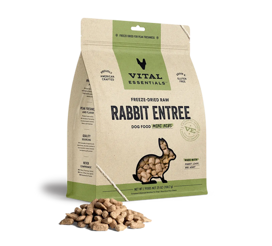 Vital Essentials - Mini-fibres crues lyophilisées de viande pour chien Vital Essentials