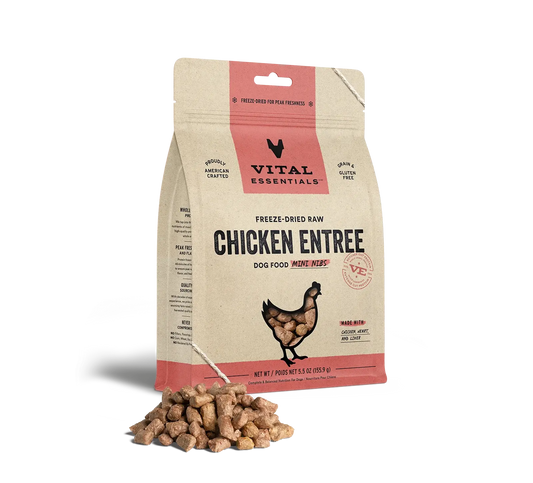 Vital Essentials - Mini-fibres crues lyophilisées de viande pour chien Vital Essentials
