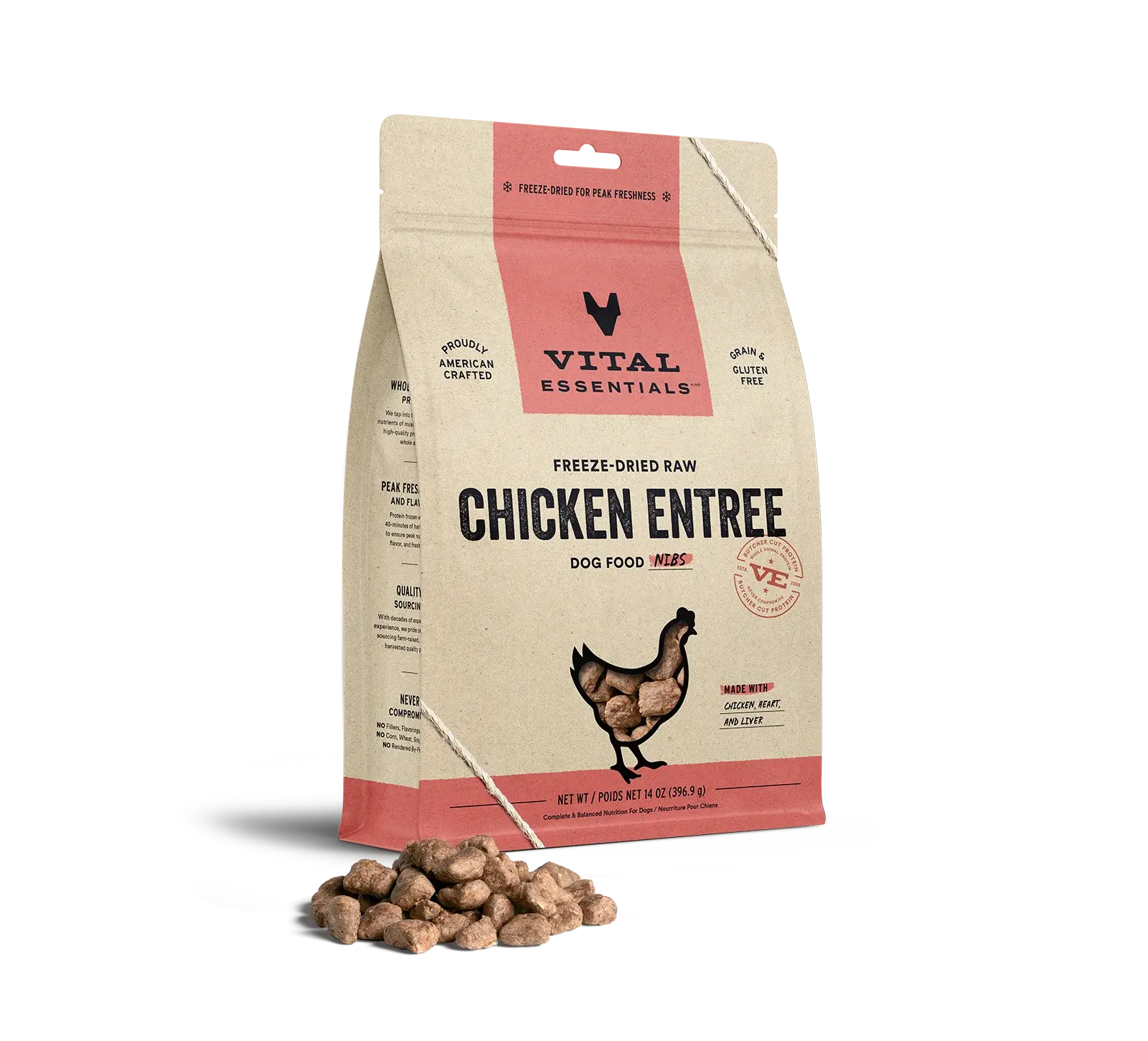 Vital Essentials - Mini galettes lyophilisées pour chien Vital Essentials