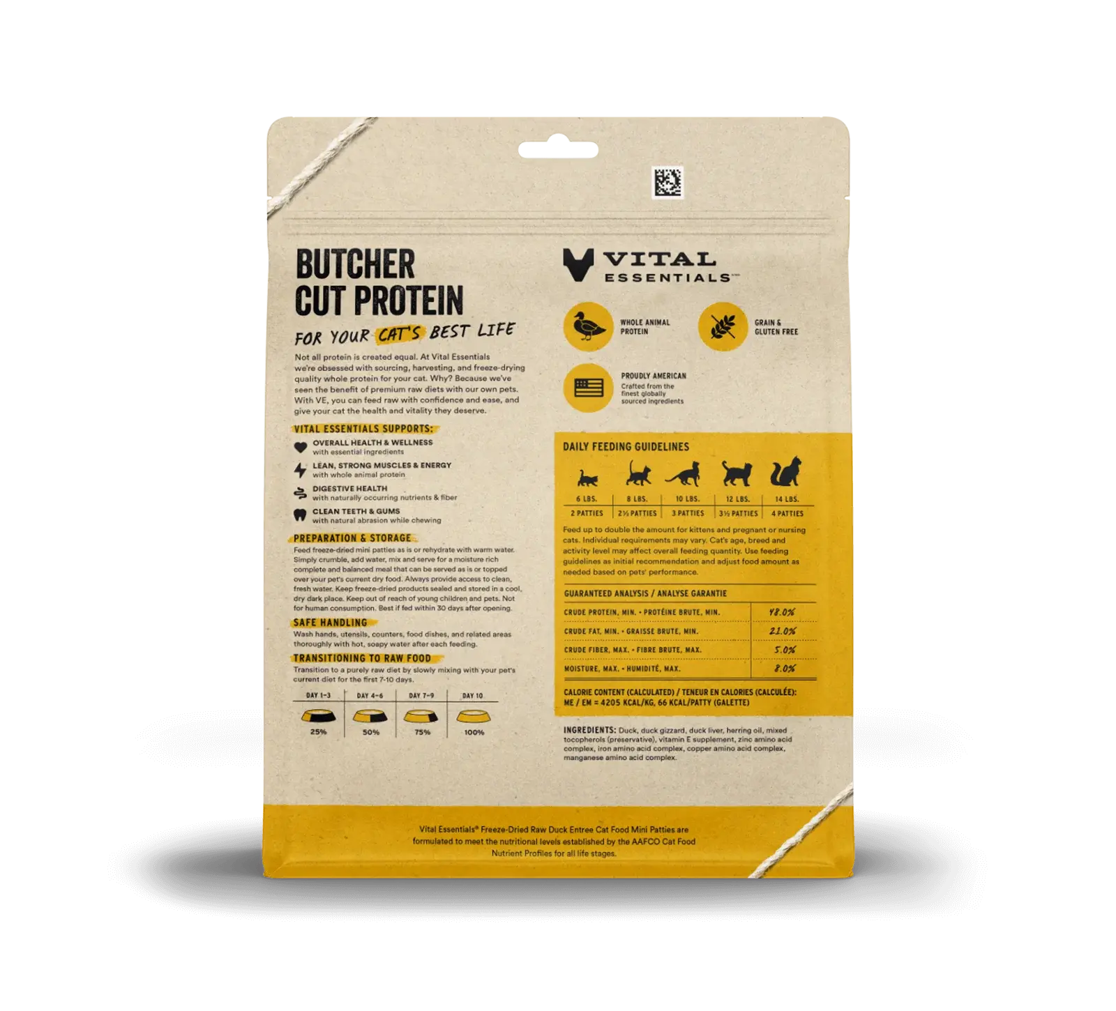 Vital Essentials - Mini galettes lyophilsées pour chat Vital Essentials