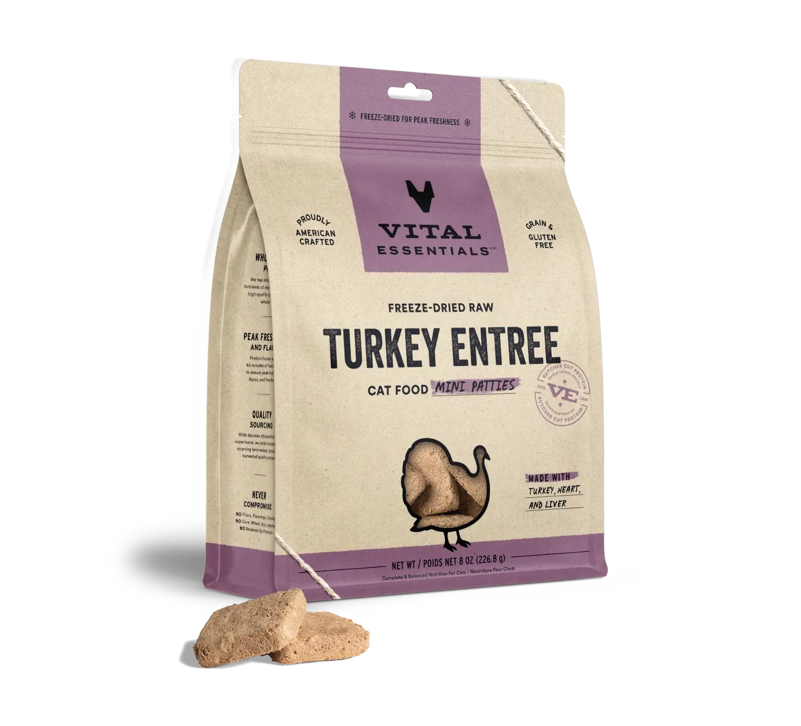 Vital Essentials - Mini galettes lyophilsées pour chat Vital Essentials