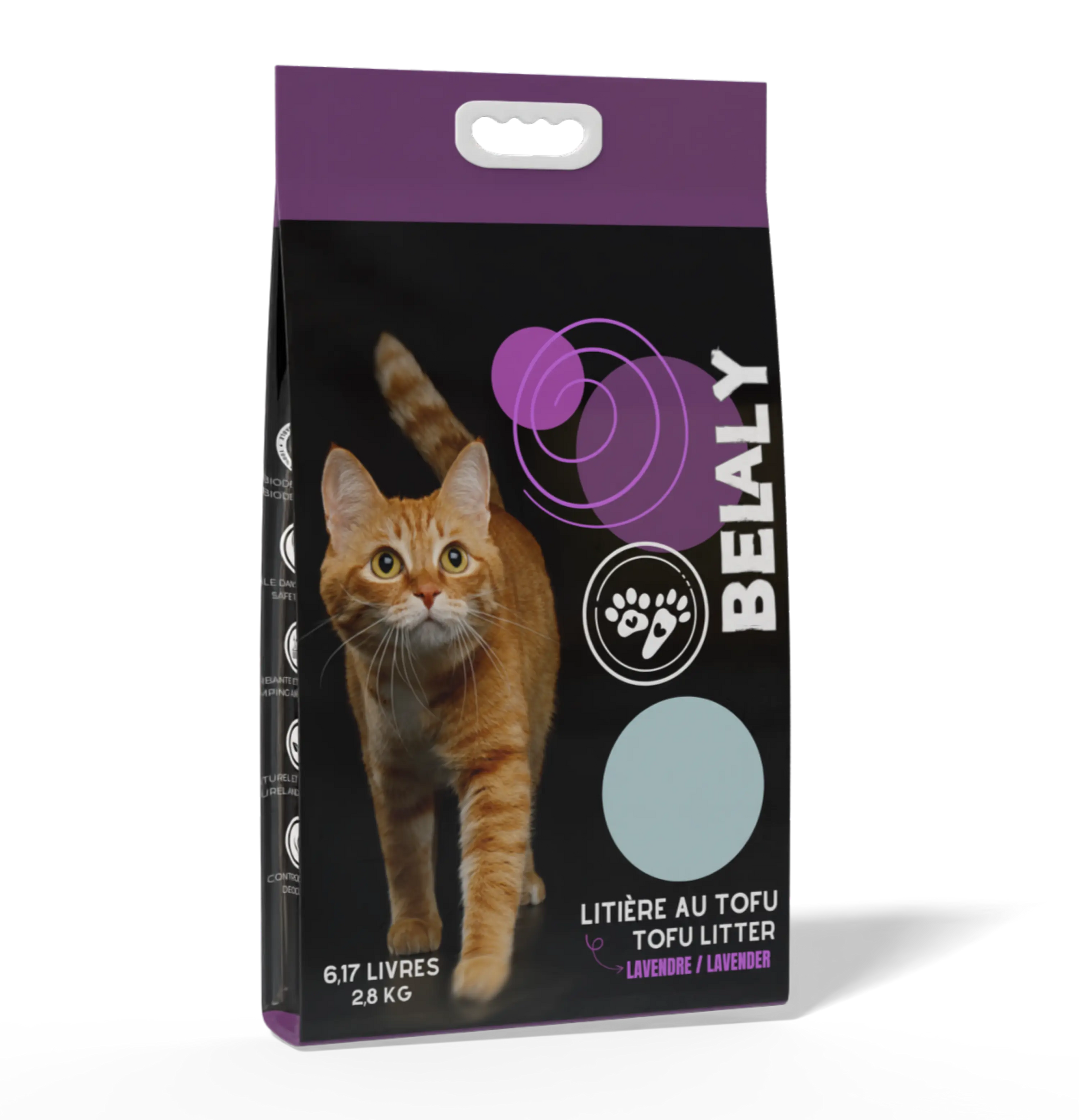 Belaly - Litière au tofu pour chat (2 x 6.17 lbs) Belaly