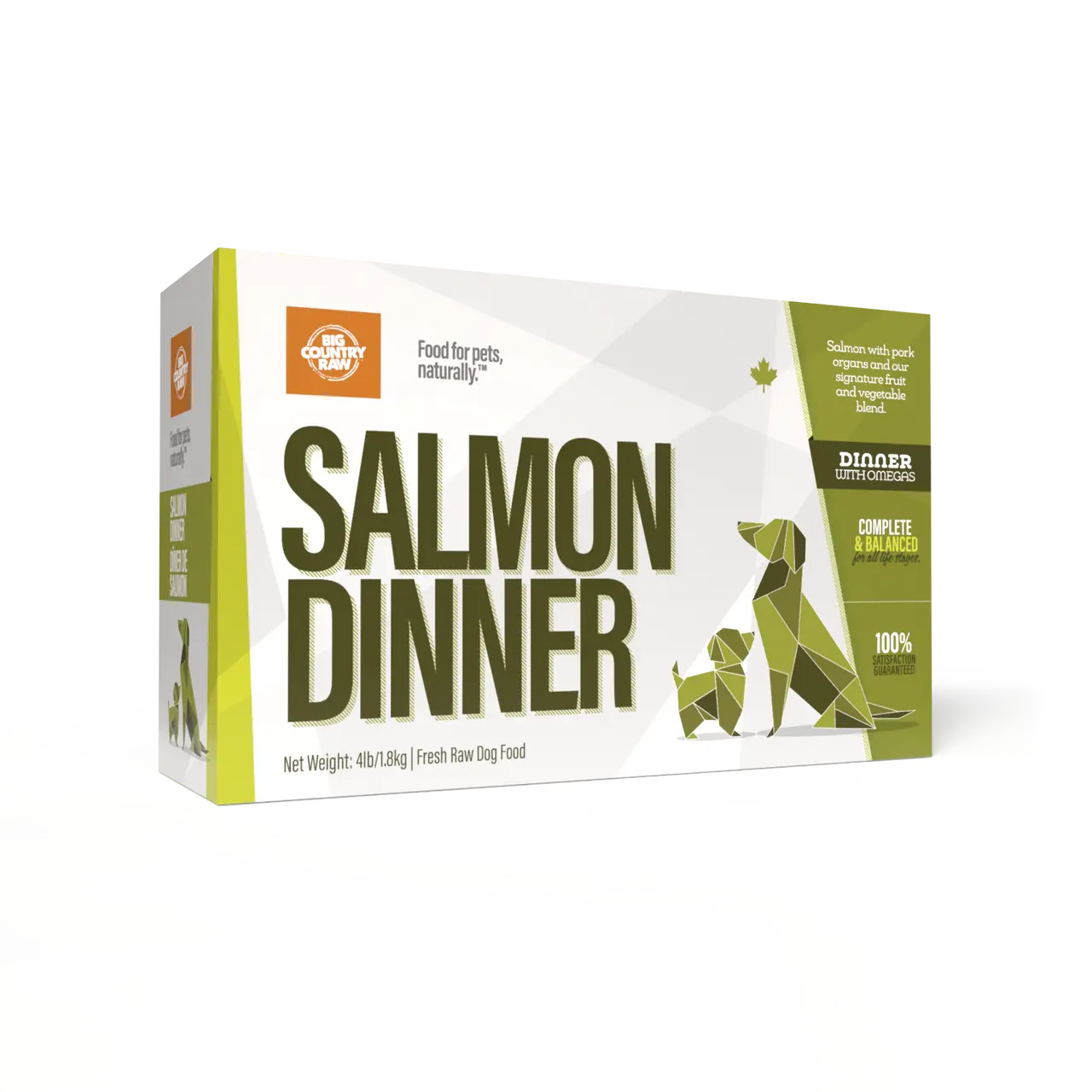 Big Country Raw Dinner - Assortiment de viandes pour chien 4x 1lb Big Country Raw