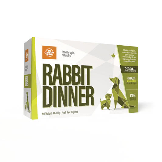 Big Country Raw Dinner - Assortiment de viandes pour chien 4x 1lb Big Country Raw