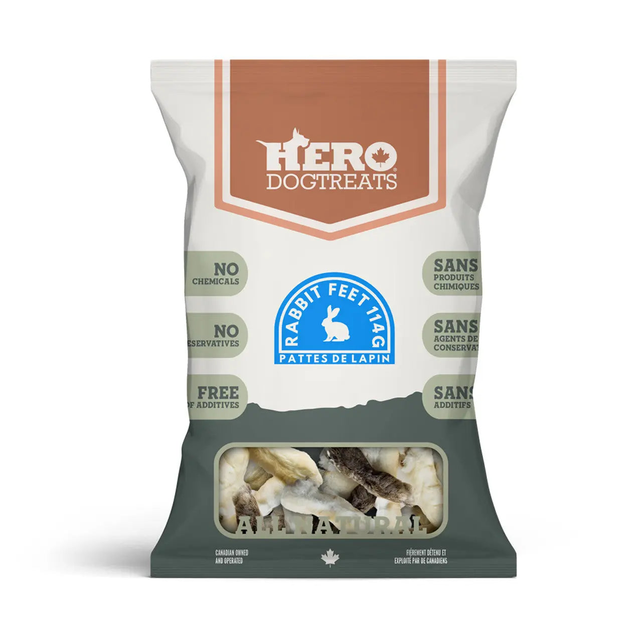 Big Country Raw - Friandises Pattes de lapin déshydratées pour chiens
