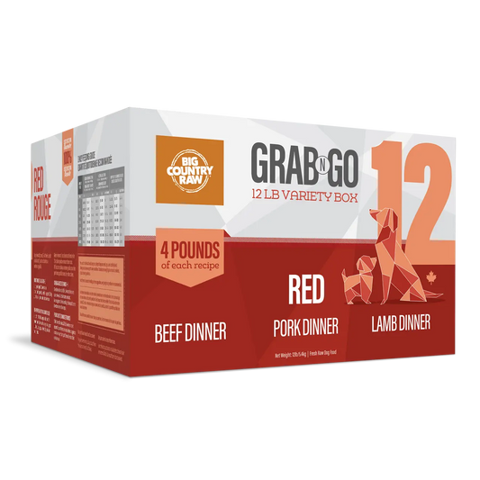 Big Country Raw - Nourriture Crue Grab N Go pour chiens (12lbs) Big Country Raw