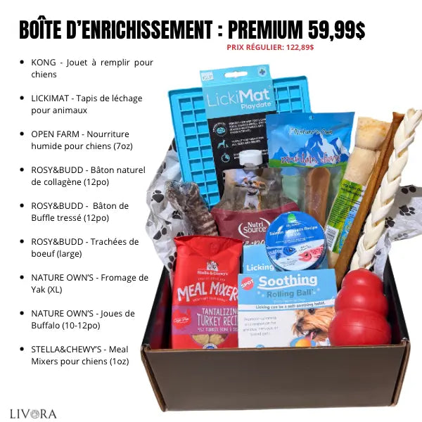 Boîte d’enrichissement pour chiens